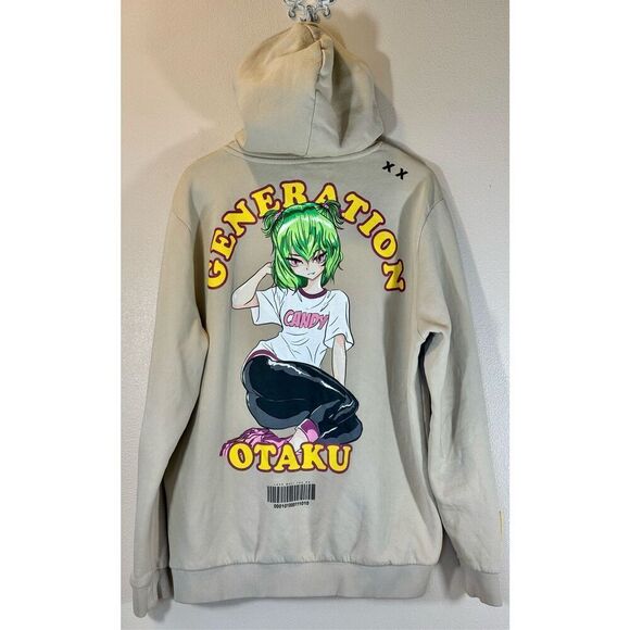 Bershka Generation Otaku Manga Ainme Men's Hoodie Sweatshirt Large - Picture 5 of 11